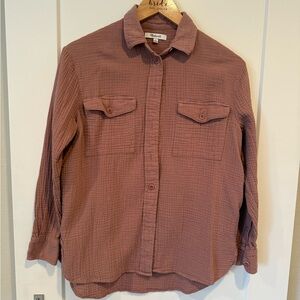 Madewell Mauve Button-Up Shirt